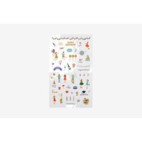 Autocollants Dailylike en PVC - Feuille de 51 Motifs Colorés