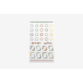 Autocollants en PVC Dailylike - Motifs Floraux Colorés 9 x 18,5 cm