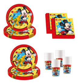Set de Vaisselle Mickey Mouse pour Anniversaire - 52 Pièces