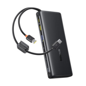 Baseus Powerbank 145W 25000mAh avec Câbles USB-C Intégrés - Charge Rapide pour Ordinateurs et Smartphones