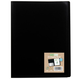 Porte-documents Eco-eco Noir A3 40 Pochettes 100% Recyclé