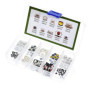 Fasizi Lot de 250 Boutons Poussoirs Tactiles avec Boîte de Rangement