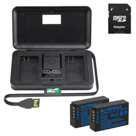 Pack de 2 Batteries EN-EL20 avec Chargeur USB Double pour Nikon