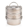 Boîte à Lunch Tiffin en Acier Inoxydable à 3 Niveaux - Indian-Tiffin