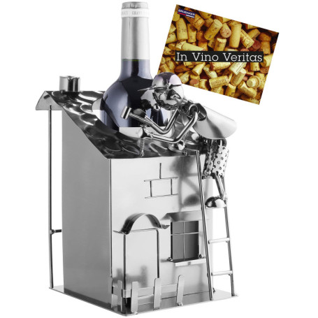 Porte-Bouteille de Vin BRUBAKER en Métal - Idée Cadeau Originale