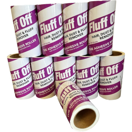 Fluff Off - Lot de 10 rouleaux anti-peluches super collants pour vêtements et meubles