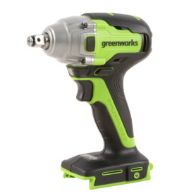 Clé à Chocs Sans Fil Greenworks GD24IW400 - Moteur Sans Balais, 400Nm, 0-2800rpm