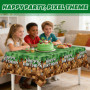 Lot de 2 Nappes Pixel Party pour Anniversaire - 137 x 274 cm, Imperméables et Lavables