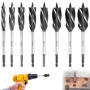 Lot de 8 forets hélicoïdaux professionnels pour le bois (10-25 mm)