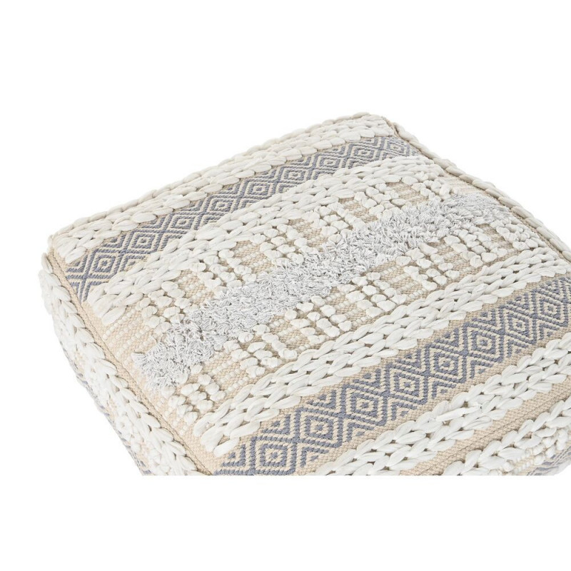 Image secondaire de Coussin DKD Home Decor De Sol Blanc Gris Carré Boho 60 x 60 x 25 cm
