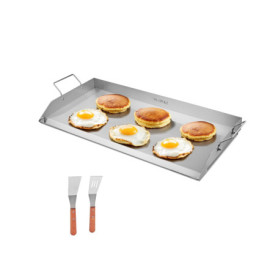 Plaque de Cuisson Rectangulaire en Acier Inoxydable VEVOR pour Cuisine et Camping