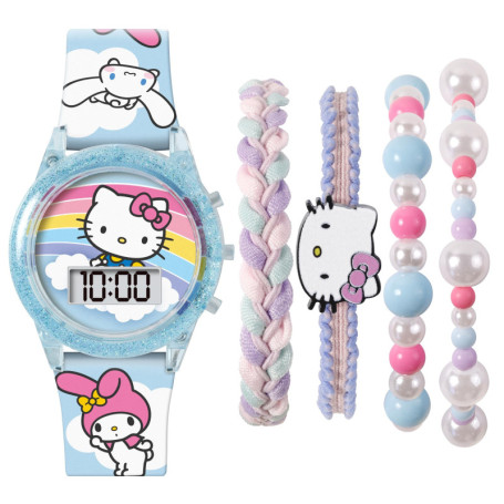 Ensemble Montre et Bracelets Hello Kitty pour Enfants