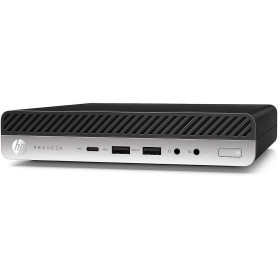 HP EliteDesk 800 G4 Mini - PC de Bureau avec Intel Core i3, 8 Go RAM, 256 Go SSD