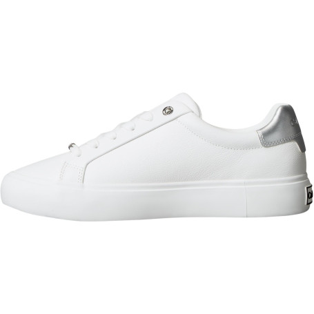 Baskets en Cuir Calvin Klein pour Femme - Blanc Éclatant