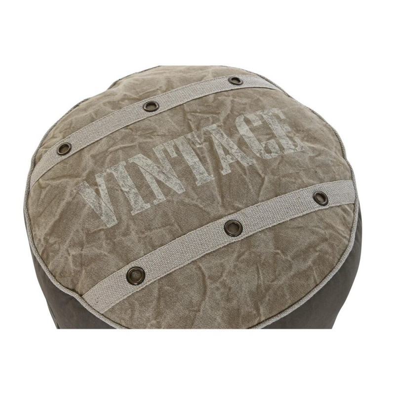 Image secondaire de Coussin DKD Home Decor De Sol Beige Polyester Coton Cuir Vintage (50 x 50 x 34 cm)