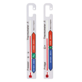Lot de 2 thermomètres de cuisine pour réfrigérateur et congélateur avec code couleur