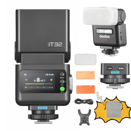 Flash Godox iT32 TTL avec Déclencheur Sans Fil et Diffuseur Magnétique