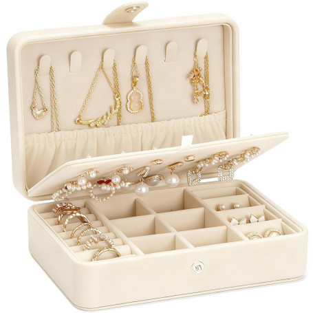 Boîte à Bijoux Voyage VINATO - Élégante et Pratique pour Colliers, Boucles d'Oreilles et Bagues