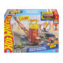 Coffret Caserne de Pompiers Hot Wheels avec Camion et Piste Échelle Extensible