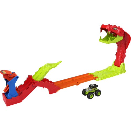 Coffret Hot Wheels Monster Trucks : L'Attaque du Serpent avec Bone Shaker