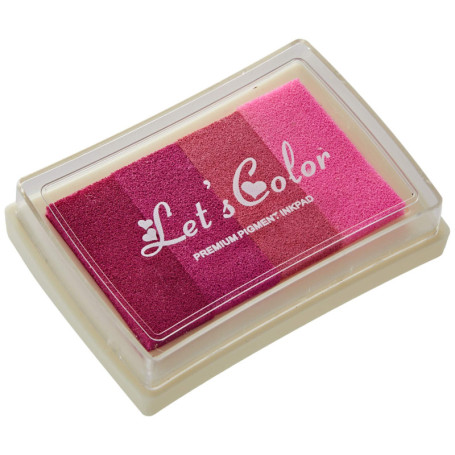 Tampon d'encre dégradé rose Mopec pour doigts - 7,5 x 5,2 cm
