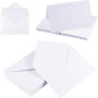 YUNYU Ensemble d'Enveloppes et Cartes Vierge pour Invitations et Vœux - 30 Enveloppes Blanches et 30 Cartes