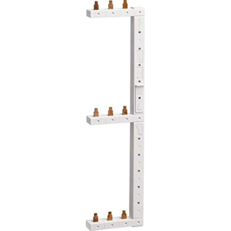 Rail de phase Hager KCL368R 3P Vertical 3 Rangées Blanc