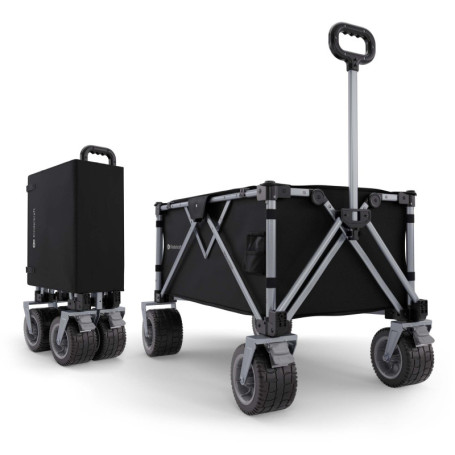 Chariot de Transport Pliable Kinderkraft ROLLSTER - 130L, 100kg, Noir