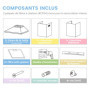 Hotte Aspirante Encastrable Comfee BIHT17SS-52 - Puissance 400 m³/h, 3 Vitesses, Filtre Aluminium