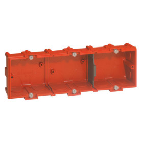 Boîte à Encastrer Legrand Batibox 3 Postes Maçonnerie Rouge 40mm