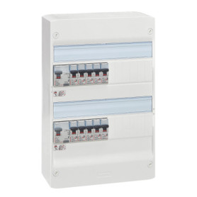 Tableau Électrique Pré-équipé Legrand 2 Rangées avec Disjoncteurs Automatiques - Blanc