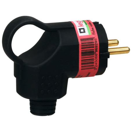 Fiche Mâle Legrand 16A avec Terre - Fiche Électrique Caoutchouc Noir