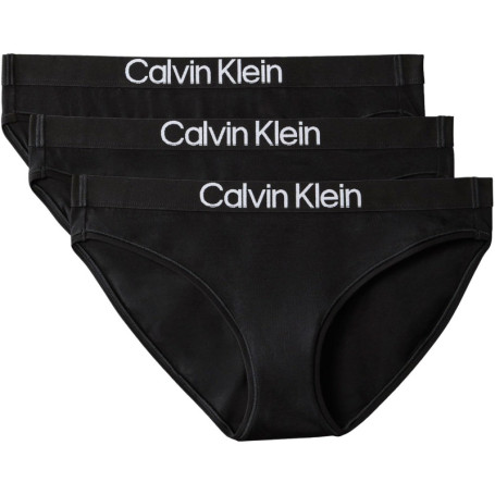 Slip Bikini Femme Calvin Klein - Lot de 3 Noirs Taille S