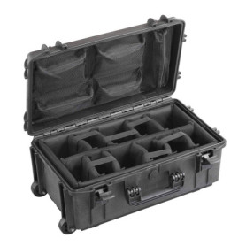 Mallette de Transport MAX520CAMORGTR Noir avec Séparateurs Rembourrés