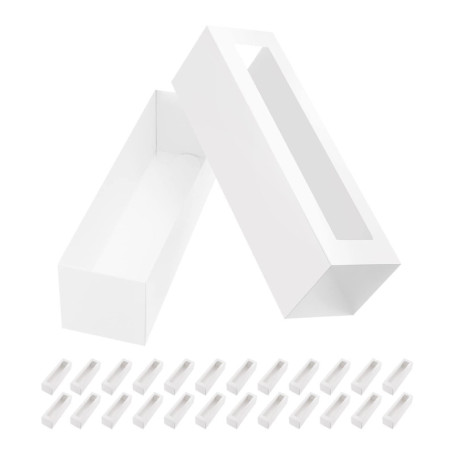 Boîte à Macarons PKGMAGIC avec Fenêtre - Lot de 25 pour 6 Macarons