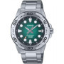 Montre Casio MTD-140D-3AVDF Homme - Cadran Vert en Acier Inoxydable