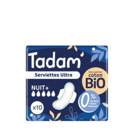 Serviettes Hygiéniques Ultra Fines TADAM - Confort Dermo-Sensitif en Coton Bio