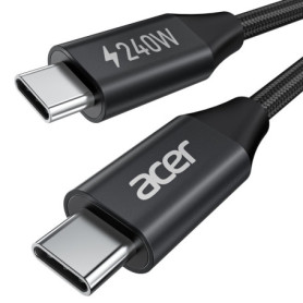 Câble USB C 240W 3M - Chargeur Rapide Nylon Tressé pour iPhone, Samsung et MacBook