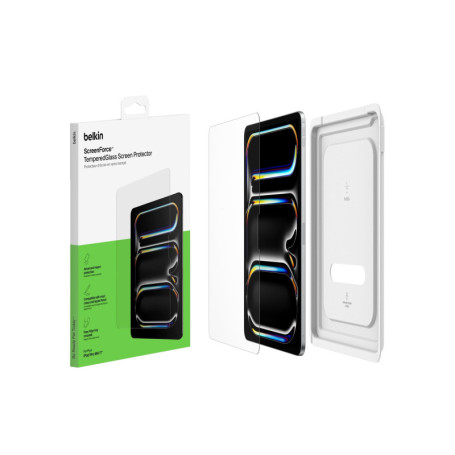 Protection d'écran en verre trempé Belkin pour iPad Pro 11" - Résistance 9H, installation facile
