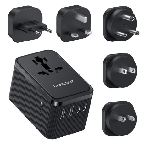 Adaptateur de Voyage Universel LENCENT 28W avec 5 Ports USB