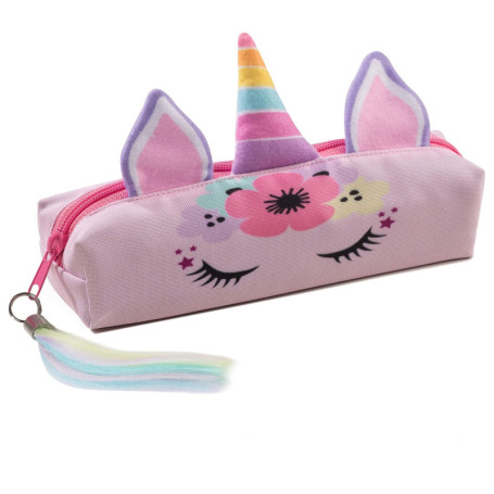 Trousse Licorne Arc-en-Ciel - Organisateur Scolaire et de Toilette