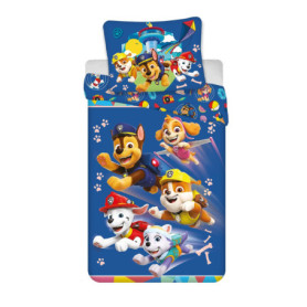 Parure de lit Pat Patrouille pour enfants - Housse de couette et taie d'oreiller en coton doux