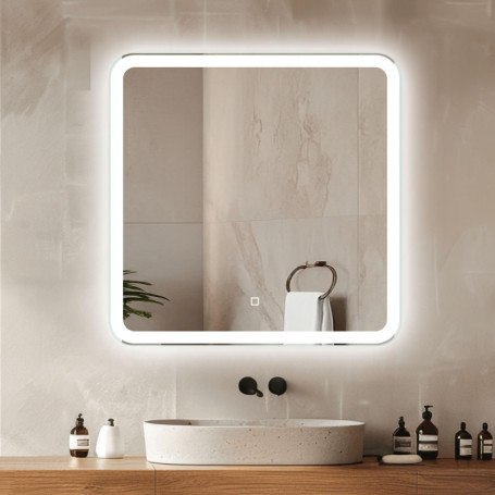 Miroir de Salle de Bain LED Venti 60x60 cm avec Capteur Tactile