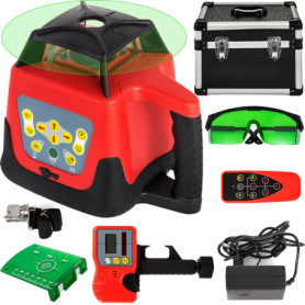 Niveau Laser Rotatif VEVOR 360° avec Faisceau Vert pour Construction