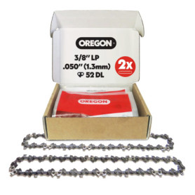 Lot de 2 Chaînes de Tronçonneuse Oregon 3/8" LP pour Guide de 35cm