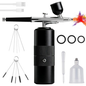 Kit Aérographe Portable avec Compresseur USB - Idéal pour Maquillage et Tatouage