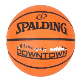 Ballon de Basketball Spalding Downtown en Caoutchouc Noir - Taille 7
