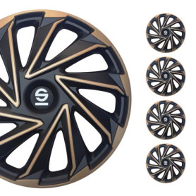 Enjoliveurs de Roue Sparco Varese 14" Doré/Noir - Set de 4