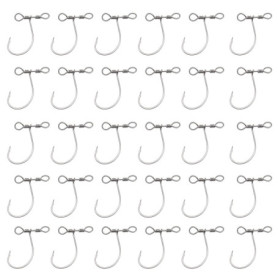 EMSea Lot de 30 Hameçons Drop Shot avec Émerillons pour Pêche