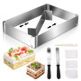 Moule Rectangulaire AiQInu pour Gâteaux et Tartes - Réglable et Antiadhésif